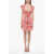 Stella McCartney Silk Blend Flared Dress With Floral Pattern Red