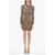 Stella McCartney Knitted Cut-Out Sheath Dress With Sequines All-Over Gold