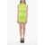 Versace Viscose Jersey Cocktail Dress With Draped Design Green
