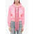 Patou Brushed Cotton Hoodie With Embroidered Logo Pink