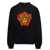 Versace Black Crewneck Sweatshirt With Medusa Print In Cotton Man Black