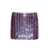 THE ATTICO 'Rue' Purple Low Waisted Miniskirt with Rectangular Mirror Sequins in Techno Jersey Woman VIOLET