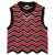 Ganni Red Crochet Vest In Organic Cotton Woman RED