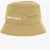 Palm Angels Solid Color Bucket Hat With Embossed Logo Brown