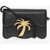 Palm Angels Leather Palm Beach Crossbody Bag Black