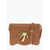 Palm Angels Leather Palm Beach Shoulder Bag With Golden Detail Brown
