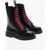 Valentino Garavani Brushed Leather Combat Boots With Studs Black