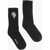 AMIRI Solid Color Cherub Socks With Contrasting Details Black