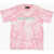 DSQUARED2 Tie-Dye Effect Slouch Fit Crew-Neck T-Shirt Pink