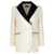 Dolce & Gabbana White Double-Breasted Jacket With Peak Revers In Viscose Blend Woman WHITE