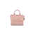 Marc Jacobs 'The Micro Tote Bag' Light Pink Shoulder Bag With Logo In Grainy Leather Woman PINK