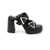 Elena Iachi ELENA IACHI E3854 BLACK LEATHER SANDALS Black