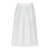 VICARIO CINQUE Knee-length A-line skirt with flounces, elastic back, and side pockets in cotton poplin Guascona. White