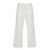 VICARIO CINQUE Wide ankle-length trousers in stretch Milano stitch with pockets Padova. White