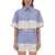 MSGM MSGM SHIRT WITH FADED TREATMENT BABY BLUE