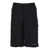 Dolce & Gabbana Black Bermuda Shorts With Pockets In Linen Man Black