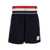 Thom Browne Blue Rwb Striped Shorts In Wool Man BLU