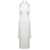 SOLACE LONDON 'Dahlia' Long White Dress with Halterneck in Stretch Fabric Woman WHITE