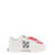 Off-White White Low Top Sneakers with Arrow and Tag Detail in Cotton and Leather Man WHITE