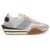Tom Ford James Sneakers In Lycra And Suede Leather SILVER CREAM