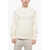 Neil Barrett Crew Neck Fair-Isle Thunderbolt Brushed Cotton Sweatshirt White