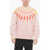 Neil Barrett Crew Neck Fair-Isle Thunderbolt Sweatshirt With Degradè Prin Pink