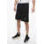 Neil Barrett Brushed Cotton Shorts With Embroidered Logo Black