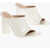 Bottega Veneta Patent Leather Open Toe Mules Heel 10 Cm White