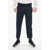 Neil Barrett Slim Fit Tom Pants With Contrasting Edges And Ankle Buttons Blue