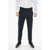 Neil Barrett Slim Fit Tom Pants With Contrasting Edges And Ankle Buttons Blue