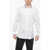 Neil Barrett Popeline Cotton Slim Fit Shirt With Grosgrain Detail White