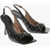 Bottega Veneta Slingback Quilted Leather Sandals Heel 10 Cm Black