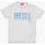 Diesel Red Tag Gradient Printed Tdiegore6 Crew-Neck T-Shirt White