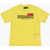 DSQUARED2 Contrasting Logo Slouch Fit Crew-Neck T-Shirt Yellow
