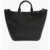 Chloe Hammered Leather Deia Tote Bag With Double Crossed Handle Black