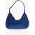 BY FAR Holographic Effect Soft Leather Mini Amber Shoulder Bag Blue