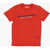 Diesel Red Tag Solid Color Tdiegorind Crew-Neck T-Shirt Red