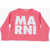 Marni Brushed Cotton Crew-Neck Sweatshirt With Glittery Logo Pink