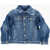 DSQUARED2 Oversized Denim Jacket With Silver-Effect Buttons Blue