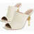 Bottega Veneta Leather Knot Mules With Statement Heel 10 Cm White