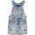 DSQUARED2 Denim Overalls With Decorative Ribbons Blue