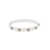 Tory Burch Silver Tone Bracelet with Logo Studs in Stainless Steel and Cubic Zirconia Woman GREY