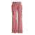 Blumarine Pink Cargo Trousers With Satin Inserts In Cotton Woman PINK