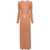 RABANNE RABANNE LONG DRESS WITH DECORATION BROWN