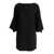 Liu Jo Black Bell-Sleeve Mini Dress in Crepe Fabric Woman BLACK