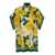 Dolce & Gabbana Yellow Oversize Shirt With Flower Print All-Over In Silk Woman YELLOW