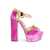 Dolce & Gabbana Dolce & Gabbana Velvet Crystal Heel Sandals Pink