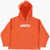 Marni Brushed Cotton Hoodie With Printed Logo Orange