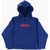Marni Brushed Cotton Hoodie With Printed Logo Blue