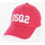 DSQUARED2 Cotton Cap With Contrast Logo Red